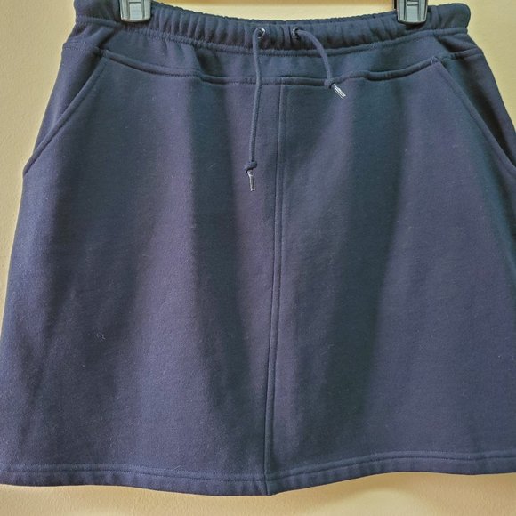 RALPH LAUREN Terry Knit Black Skirt Tie Waist - Picture 2 of 6